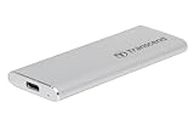Transcend 1TB External SSD USB 3.1 Gen 2, Type-C, ESD260C Portable External Solid-State Drive, Silver - TS1TESD260C