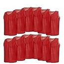 Alomejor 12 Pack Mesh Sports Training Bibs Breathable Adults Football Training Jerseys Bibs for Soccer, Basketball, Volleyball and Other Team Games