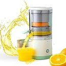 Beeluune Exprimidor eléctrico de naranja, exprimidor de frutas, exprimidor eléctrico recargable por USB, exprimidor portátil, para naranja, limón, cítricos, uva, lima, pomelo, sandía
