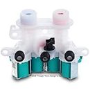 W11165546, W11096267 Washer Water Inlet Valve (Without Seals), Compatible with may-tag, whirlpool, kenmore Washing Machine, Replaces 33090105, W10758828, W10599423, W10839828, W11165546VP, AP6284346