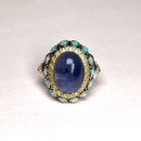 Barbara Bixby Mystical Muse Skull Ring - Diamond, Blue Fluorite & Opal