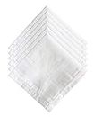 Prime deal 100% Cotton Handkerchiefs For Men - Striped XL Size (6, 20 Inch)