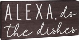Letrero de Alexa Do the Dishes - Decoración de cocina - Divertido arte moderno de pared para casa granja