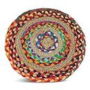 India Handicrafts Set of 4 Multi-Color Jute Placemats 15110