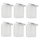 Levemolo 6pcs Candle Cup Decor Kit Kats in Bulk Amber Candle Jars Candle Making Tin Containers with Lids Mini Candle Holders DIY Candle Tin Dining Table Glass White Empty Bottle