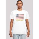 T-Shirt F4NT4STIC "Woodstock USA Flag" Gr. S, weiß Herren Shirts T-Shirts Herren,Premium Merch,Regular-Fit,Basic,Bandshirt