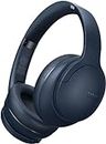 DOQAUS Wireless Headphones Over Ear, 90H Playtime Bluetooth Headphones Over Ear, 3EQ Mode, Bluetooth 5.3, HiFi Stereo Headphones Wireless with Mic, Soft Memory Protein Earmuffs,for Phone/PC(Navy Blue)