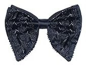 KRAWATTE Men’s Pre-Tied Designer Micro Silk Butterfly Bow Tie (DB-18)