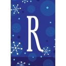 Toland Home Garden Winter Snowflakes Monogram 28 x 40 inch House Flag, Polyester in Blue | 40 H x 28 W in | Wayfair 1010185
