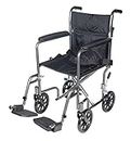 Drive Medical Lightweight Steel Transport Wheelchair, 17 Inches 1 count