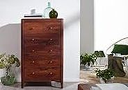 G Fine Furniture Wooden Chest of Drawers | Console Cabinet for Bedroom/Living/Drawing Room | Dresser for Clothes with 6 Drawers | Solid Wood Sheesham, Honey Oak