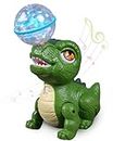 Toyshine Battery Powered Robotic T-Rex Dino Rotating Head Ball 360° Stunt Performing Musical Interactive Toy for Age 3+