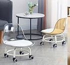 NEXT10 Modern Living Room Plastic Acrylic Transparent PU Leather Cushion Kids 360 Degree Swivel Moving Chair with Wheels,Playful and Functional – Kid’s Party Chair