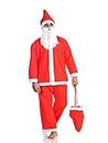 BookMyCostume Adults Santa Claus Suit with Premium Beard Complete Set Christmas Adults Fancy Dress Costume - Premium Adult XL
