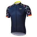 ARSUXEO Men's Cycling Jersey Short Sleeves Mountain Bike Shirt MTB Top Zipper Pockets Reflective ZY845 M