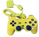 CLOUD INfotech Wired PS2 Remote Controller with Dual Vibration | Video Game Playstation 2 Controller, Emulator | 3 Months Replacement Available | Compatible with PC, Playstation & Android TV (Yellow)
