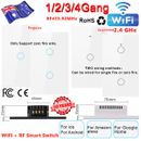 WiFi Switch Smart Home Touch RF Light Wall Panel For Alexa For Google 1/2 Gang