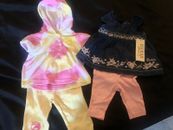 NEW~ NWT ~ BABY GIRL CLOTHING SETS 3-6 MONTHS - GUESS BRAND~ECKO RED