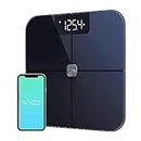 WYZE Scale Digital Bathroom Body Weight Scale, Body Fat Smart BMI Scale, Body Composition Analyzer with App Sync Bluetooth, 4 * 1.5V AAA Batteries, 400 lbs - Black