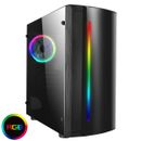 CiT Beam Matx Gaming Case Rainbow RGB Strip, 1 x Rainbow RGB Fan Acrylic Side