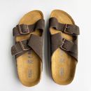 Birkenstock Arizona women's sandals Soft Footbed Mocha Suede Leather Buckle