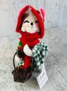 Annalee 6 in North Woods Boy Mouse Doll Holding Christmas Wreath Poseable New 