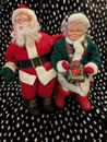 LARGE Vintage ANIMATED Santa & Mrs Claus TALKING 45CM CHRISTMAS RARE