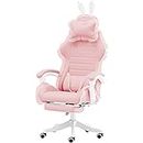 ASADFDAA Chaise de Bureau Pink Cute Chair, Bedroom Comfortable Office Computer Chair, Home Gaming Chair, Lace Swivel Chair Adjustable Live Gaming Chair (Color : 3)