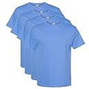 Hanes Confezione da 4 t-shirt da uomo, in cotone Essential-T, Hanes-Our Best a maniche corte, in cotone super morbido, confezione multipla, Blu (Carolina Blue), M