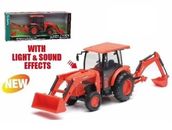 Newray 1:18 Kubota - L6060 Tractor With Backhoe And Loader