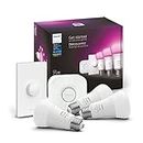 Philips Hue White and Colour Ambiance A19 Starter Kit with Smart Button 75W (3-pack)