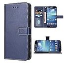 FDCWTSH Compatible with Samsung Galaxy S4 Wallet Case Wrist Strap Lanyard Leather Flip Cover Card Holder Stand Cell Accessories Phone Cases for Galaxy9500 Galaxi I9505 Women Men Blue