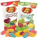 Jelly Belly Assorted Gummies and Sours Gummies, 198g - Duo pack : Ideal for Easter, Valentine's Day, Birthday Parties, Mother's Day and Father's Day - Vegan, Dairy-Free, Gluten-Free, Fat-Free, Peanut-Free Candy Treat for Kids & Families, Sweet Snack Alternative