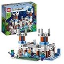 LEGO 21186 Minecraft The Ice Castle Toy, Gaming Set with Royal Warden, plus Zombie and Skeleton Mobs Figures, Birthday Gift Idea for Kids, Boys and Girls Aged 8 Plus