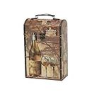 Household Essentials 9207-1 Decorative Double Wine Caddy Gift Box Décor