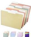 Mr. Pen File Folders - 18 Pack with Vintage Colors and 1/3-Cut Tabs - Letter Size, Colored Office Supplies