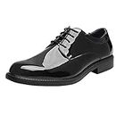 Bruno Marc Men's Downing-02 Black Pat Leather Lined Dress Oxford Shoes - 12 M US