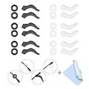 12 Pairs Mcyye Eyeglasses Ear Grips, Anti Slip Eyeglass Retainer, Premium Silicone Ear Hook, Keep Glasses from Slipping Down Your Nose, Simple, Effective Helper for Kids, Adults, Sports, Study & Work