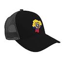 MULIHU Flag Map of Ecuador Baseball Cap for Men Women Adjustable Breathable Mesh Back hat Snapback Trucker Hat, Black, One Size