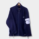 Vintage PUMA Fleece Jacket Navy Logo Mens M - L 90's Full Zip