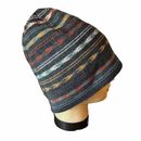 Patagonia Adult Striped Wool Blend Beanie Hat Size Large, Made In France