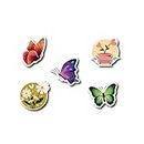 ISEE 360® 5 PCs Butterfly Combo Set Small Vinyl Printed Laptop Coding Programming Stickers for Mobile Bottle Cars Bikes Multicolored