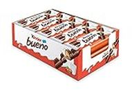 KINDER Bueno Milk Chocolate and Hazelnut Cream Candy Bars, Ideal Easter Suffer, 20 Packs, 2 Individually Wrapped Bars Per Pack (20 x 43g)
