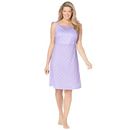 Plus Size Women's Short Supportive Gown by Dreams & Co. in Soft Iris Dot (Size 4X)