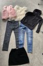 Girls Clothes Set/  Size 12/ Lee Jeans, Vest, Decjuba Hoodie, Corduroy Skirt