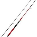 Sougayilang Surf Glass Spinning Rods 2-Pieces Saltwater Offshore Heavy Trolling Boat Fishing Rod Portable Fishing Rod -2.4M-Red