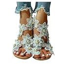 HOSTINGG Sandals Women Fashion Dressy,Slip On Slides Leather Slippers Open Toe Vintage Glitter Crystal Slippers