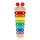 Melissa & Doug Caterpillar Xylophone Musical Toy With Wooden Mallets 38.7 x 16.5 x 3.8 cm | Kids Xylophone, Xylophone For Toddlers, Kids Musical Instruments, Wooden Percussion Toys For Kids Ages 3+