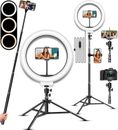 Selfie Ring Light LED Light with Tripod Stand Phone Holder for Live Video