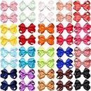 40Piecse Boutique Grosgrain Ribbon Pinwheel 3" Hair Bows Alligator Clips For Babies Toddlers Teens Gifts In Pairs